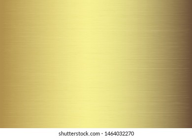 Golden metal gradient scratch texture background. Golden scratched metal chrome texture vector icon foil background. Golden grunge background for banner, ribbon, label. Gold scratch shine metal design