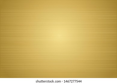 Golden metal gradient scratch texture background. Golden scratched metal chrome texture vector icon foil background. Golden grunge background for banner, ribbon, label. Golden shine metal design