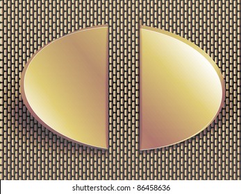 Golden metal label