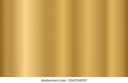Golden metal texture background. Gold plate. Metallic texture effect. Steel background. Vector illustration