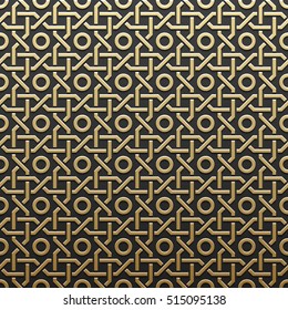 Golden metallic background with geometric pattern. Elegant luxury style.