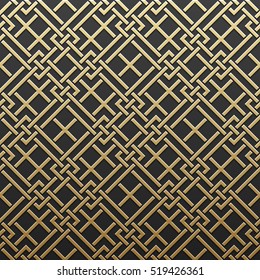 Golden metallic background with geometric pattern. Elegant luxury style.