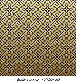 Golden metallic background with geometric pattern. Elegant luxury style.