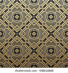 Golden metallic background with geometric pattern. Elegant luxury style.