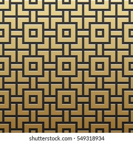 Golden metallic background with geometric pattern. Elegant luxury style.