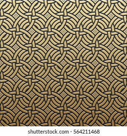 Golden metallic background with geometric pattern. Elegant luxury style.