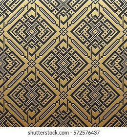 Golden metallic background with geometric pattern. Elegant luxury style.