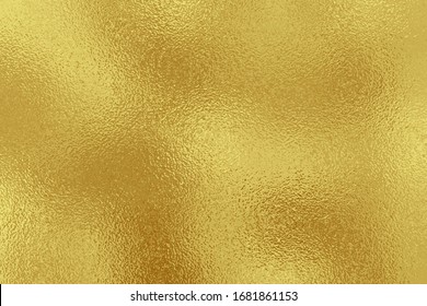 Golden metallic effect. Texture shine foil. Background with glitterer metal effect. Gold surface. Backdrop glitter gold metal plate. Metallic golden texture foil for design invitation, cards, prints