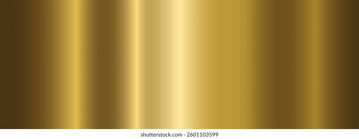 Golden metallic gradient with highlights. A pattern with a shiny metallic gradient. The texture of the smooth foil. Vector illustration.