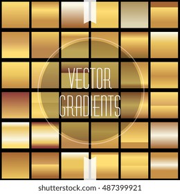 Golden Metallic Gradient Set - Creative and Unique, easy to use as Background or filling