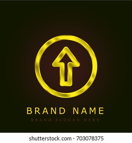 Up golden metallic logo