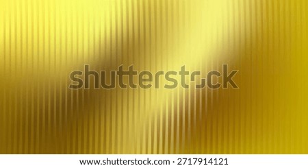 Golden metallic ribbed surface, vertical stripe pattern with smooth blur and rich reflective highlight, luxury abstract backdrop, vector illustration