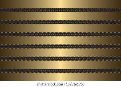 Golden metallic seamless elements on dark black background. Template for invitation, voucher, card, texture, phone case, wallpaper, web page design, print, house decoration, luxury concept or business