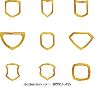 Golden Metallic Shield frame Set