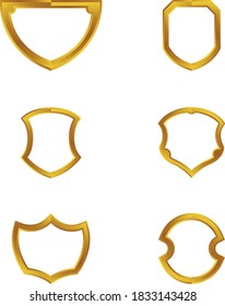 Golden Metallic Shield frame Set