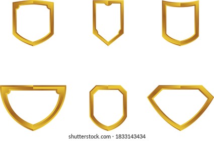 Golden Metallic Shield frame Set