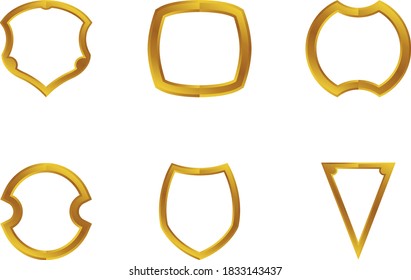 Golden Metallic Shield frame Set