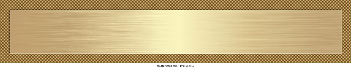golden metallic textured long plaque