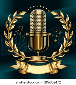 Golden microphone