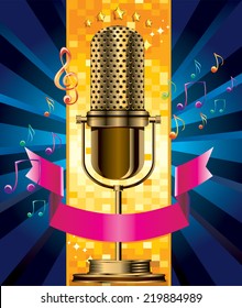 Golden microphone
