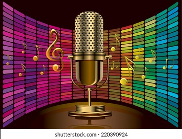 Golden microphone