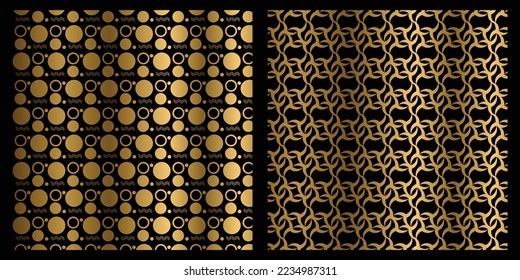 Golden minimal seamless pattern design templates background
