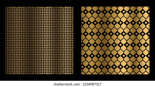 Golden minimal seamless pattern design templates background
