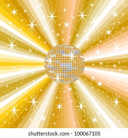 golden mirror ball