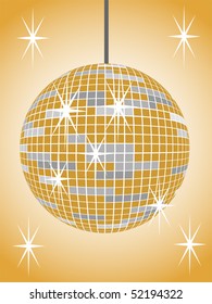 golden mirror ball