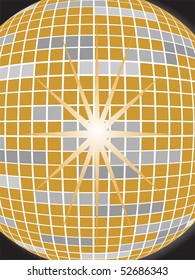 golden mirror ball