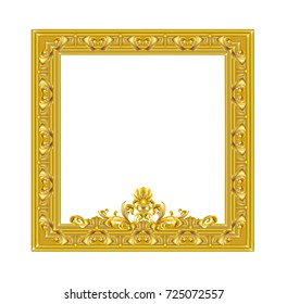 Golden mirror frame