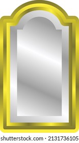 Golden mirror vector illustration for element, product template, or poster.