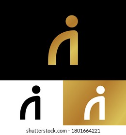 Golden modern design logo template vector illustration. Elegant Logo in the background black & white