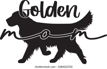 Golden Mom 1 Hund Svg Vektordatei