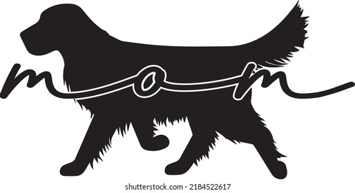 Golden Mom Dog Svg Vector File