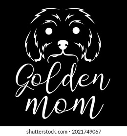 golden mom funny dog lover doodle mothers day full color mug design vector illustration for use in design and print wall art poster canvas