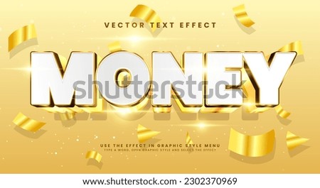Golden money editable text style effect. Vector text effect with luxury concept.
