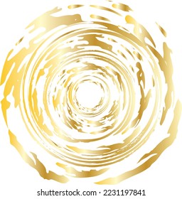 A golden monochrome frame that looks like it was drawn with a paintbrush