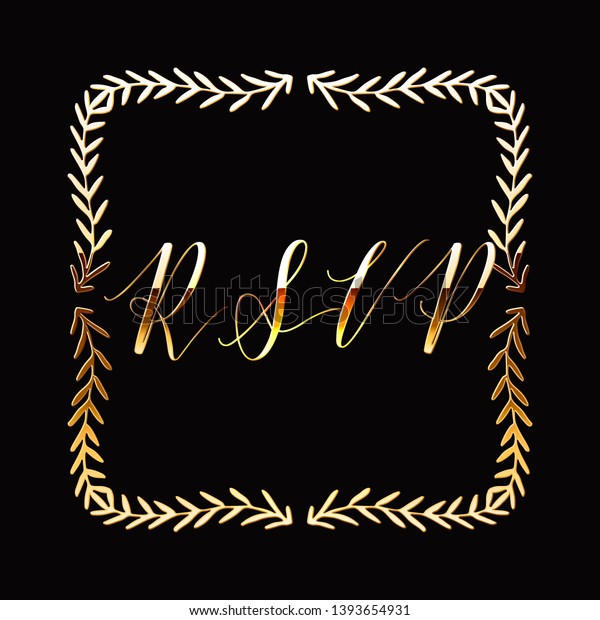 Golden\
Monogram with Floral Hand Drawn Frame. Wedding invitation and RSVP\
Border design. Cosmetics and Beauty Shop Organic Logo Template.\
Trendy Luxury Ornament for Greeting Card.\
