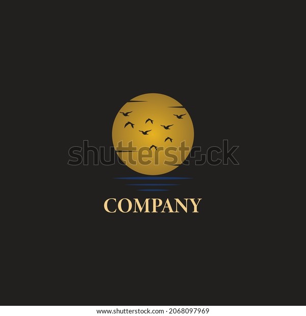 Golden Moon applied for Business and Finance\
Company Logo. Moon logo design. Creative moon logo. Golden logo.\
Full moon.