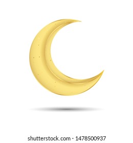 Golden moon for muslim feast of the holy month of Ramadan Kareem and other Muslim holidays.