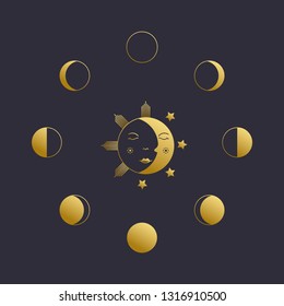Golden Moon phases. Eps 10.