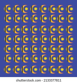 golden moon and star pattern image