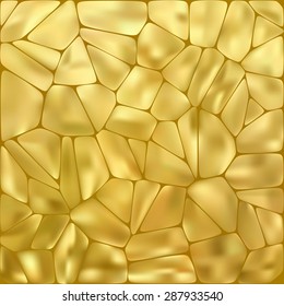 Golden mosaic background. Vector illustration
