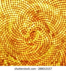 Golden mosaic background. Vector illustration