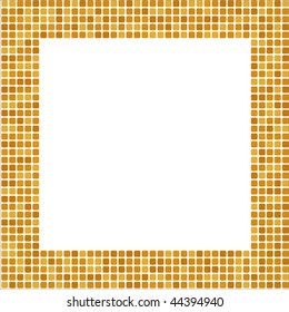 Golden mosaic frame VECTOR