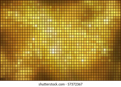 Golden mosaic vector background.