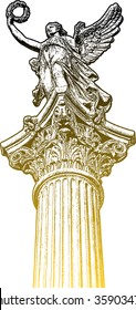  Golden muse statue, the head of the candelabrum