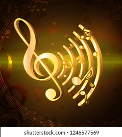 Golden music background