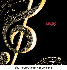 Golden music background